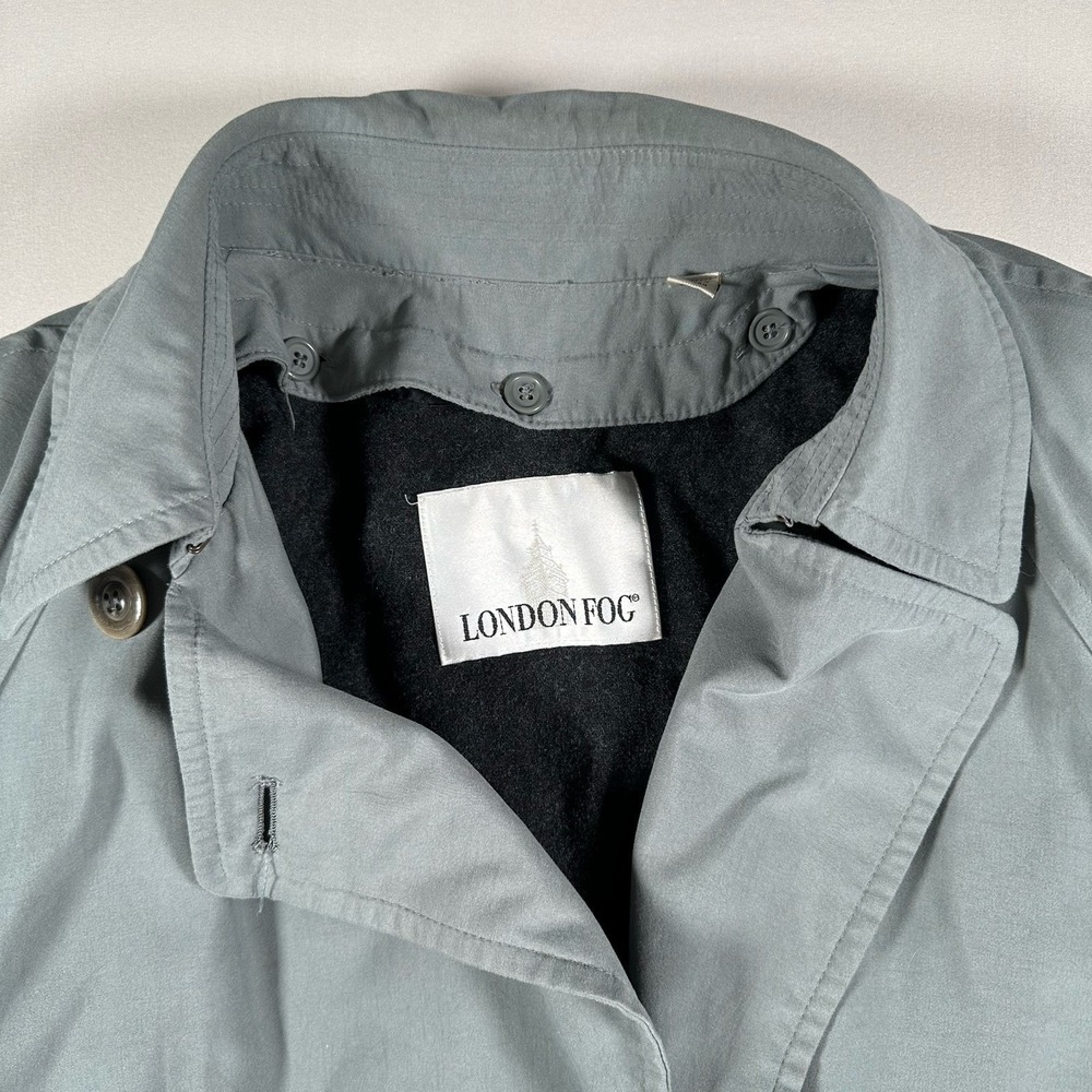 Vintage London Fog Womens Trench Coat Double Breasted Removable Liner Size 16R - Picture 3 of 16
